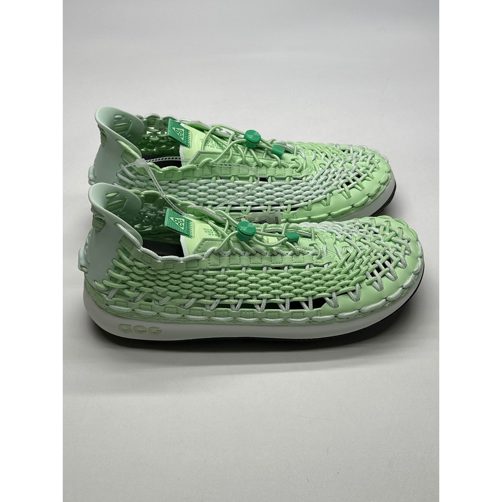 Nike ACG Watercat+ Mens Shoes Moccasins Green White Woven Slip-On Sneakers sz 10
